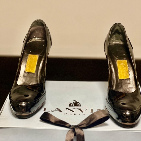 LANVIN PARIS HIGH HEEL ESCARPIN SIZE 38 - Picture 2 of 16